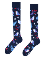 Calcetines hasta la rodilla alegres Pájaro de invierno