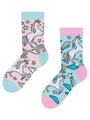 Calcetines infantiles alegres Unicornio arcoíris