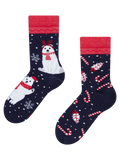 Calcetines infantiles alegres de inverno Oso polar navideño