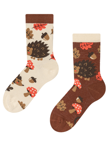 Calcetines infantiles alegres Erizo del bosque