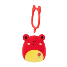 Llavero Squishmallows Obu la Rana Roja Tropical con Seta Bordada, 9 cm