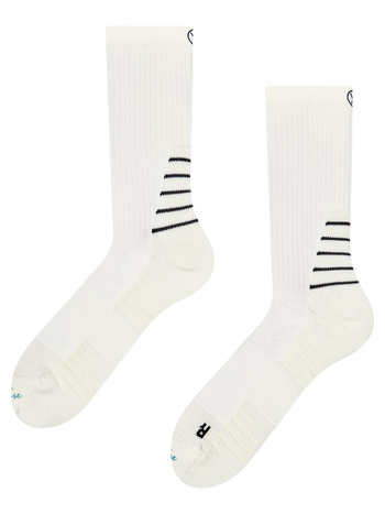 Calcetines de senderismo de media caña para hombre, blanco