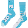 Calcetines alegres Oso polar pescador