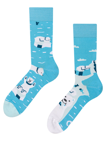 Calcetines alegres Oso polar pescador