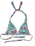 Top triangular alegre de bikini Mosaico de colores