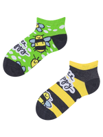 Calcetines tobilleros alegres para niños Abeja feliz