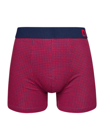 Bóxeres para hombre estampados en azul y rojo
