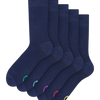 Calcetines normales, paquete de 5 pares, Azul clásico