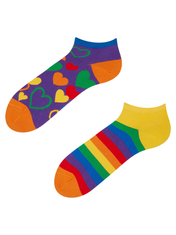 Calcetines tobilleros alegres Amor multicolor