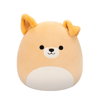 Squishmallows Cooper el Perro Beige con Barriga Blanca, 30 cm
