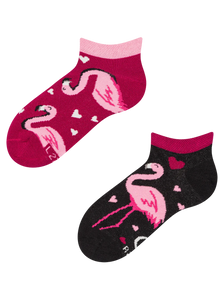 Calcetines infantiles tobilleros alegres Flamencos y corazones