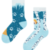 Calcetines infantiles alegres de inverno Zorro en invierno