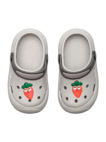 Zuecos infantiles gris claro