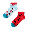 Calcetines tobilleros alegres para niños Mariquitas y lunares