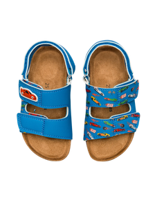 Sandalias infantiles con suela de corcho Coches rápidos
