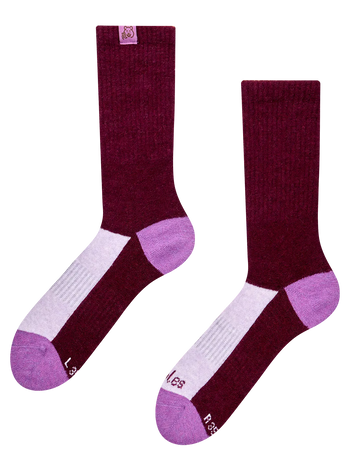 Calcetines de alpaca Burdeos y violeta
