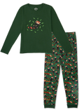Pijama alegre para mujer Panda rojo