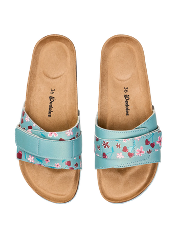 Sandalias con suela de corcho para mujer Amor por las cerezas