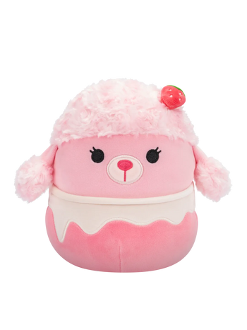 Squishmallows Chloe, la Caniche Batido con Leche y Fresas, 20 cm