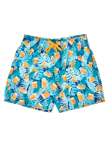 Bermudas alegres para hombre Cerveza tropical