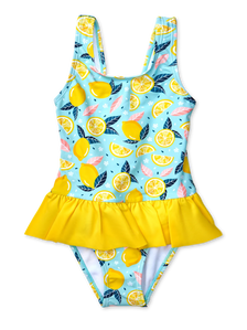 Bañador alegre de niña Limones de verano