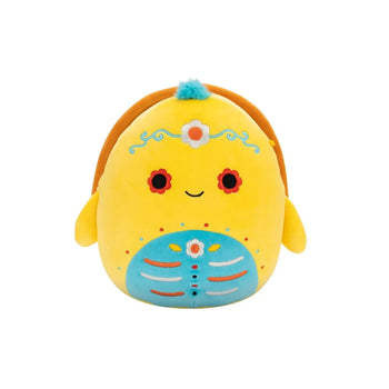 Squishmallows Thiago la Tortuga Marina Amarilla Day of the Dead, 20 cm