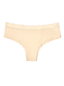 Bragas con encaje para mujer Beige