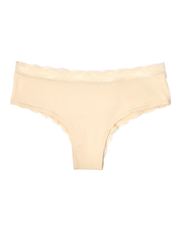 Bragas con encaje para mujer Beige