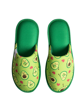 Pantuflas alegres Amor por los aguacates