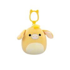 Squishmallows Clip-On Gavyn el Burro Amarillo, 9 cm