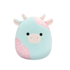 Squishmallows Yamaris la Vaca Menta con Flores Rosas, 20 cm