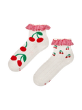 Calcetines Cutecore Picnic con cerezas