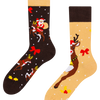 Calcetines alegres Reno y Santa