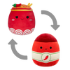 Squishmallows 2 en 1 Odion Fideos Picantes Rojos/Illia la Sriracha, 13 cm