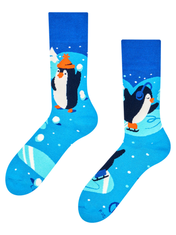 Calcetines de invierno Pingüinos patinadores
