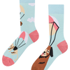 Calcetines alegres Perros y gatos voladores