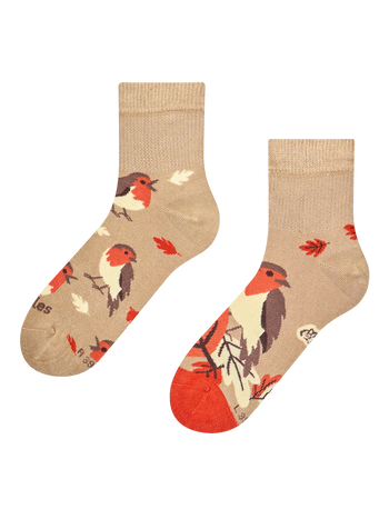 Calcetines de caña media antiestrés Pájaros de otoño