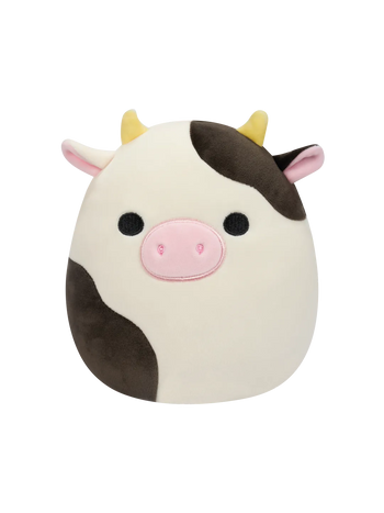 Squishmallows Connor, la Vaca Blanca y Negra, 20 cm