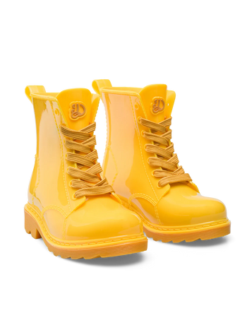 Botas de agua infantiles alegres Amarillo dorado