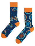 Calcetines alegres Bicicleta naranja