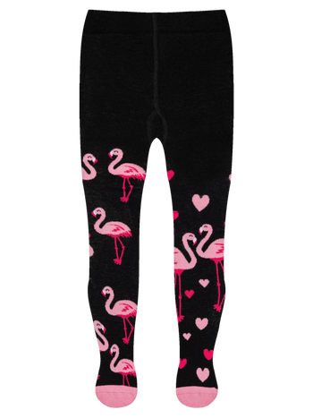 Medias infantiles alegres Flamencos y corazones