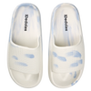 Chanclas de plataforma para mujer en beige y mármol azul claro
