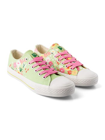Zapatillas de lona alegres Jardín de flores