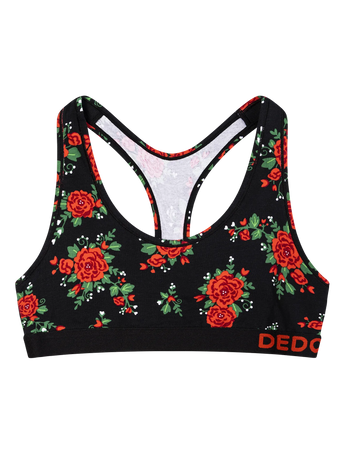 Bralette alegre para mujer Rosas