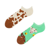 Calcetines sneakers alegres Vaca y campana