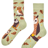 Calcetines alegres de bambú Búho marrón