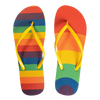 Chancletas alegres Rayas arcoíris