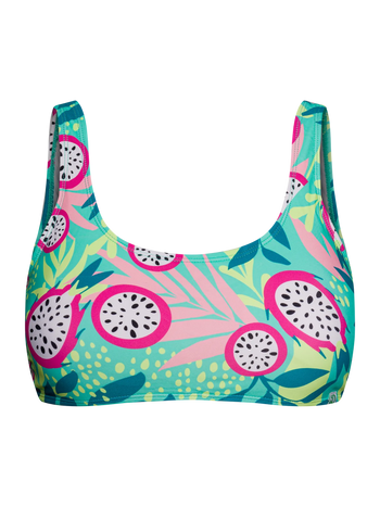 Top alegre de bikini deportivo Pitahaya