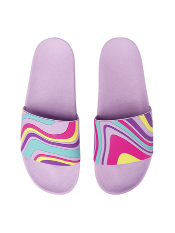 Chanclas alegres Olas de colores