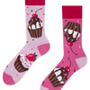 Calcetines alegres Cupcakes rosa